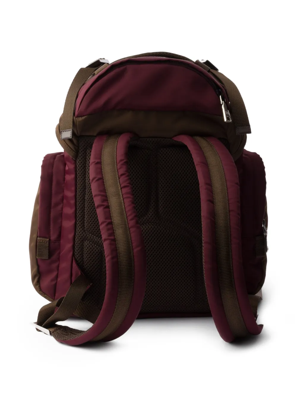  Prada Logo-plaque Buckled Backpack - Brown 