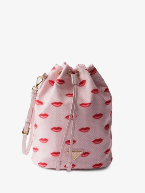 Prada Re-Nylon printed drawstring bucket bag