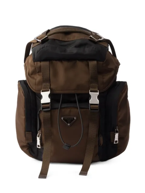 Prada trim leather backpack