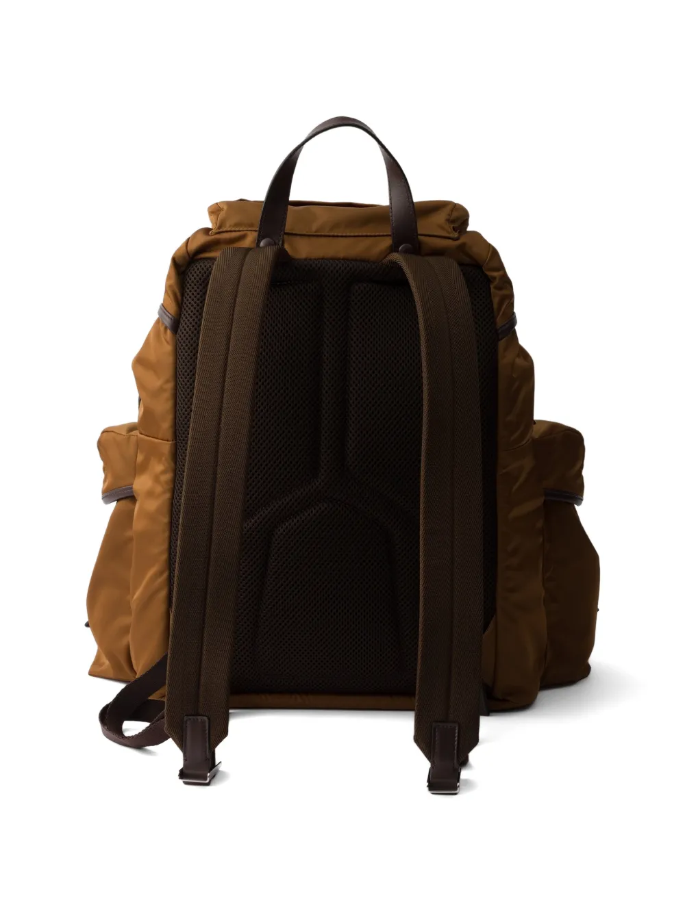  Prada Re-nylon Buckled Backpack - Brown 