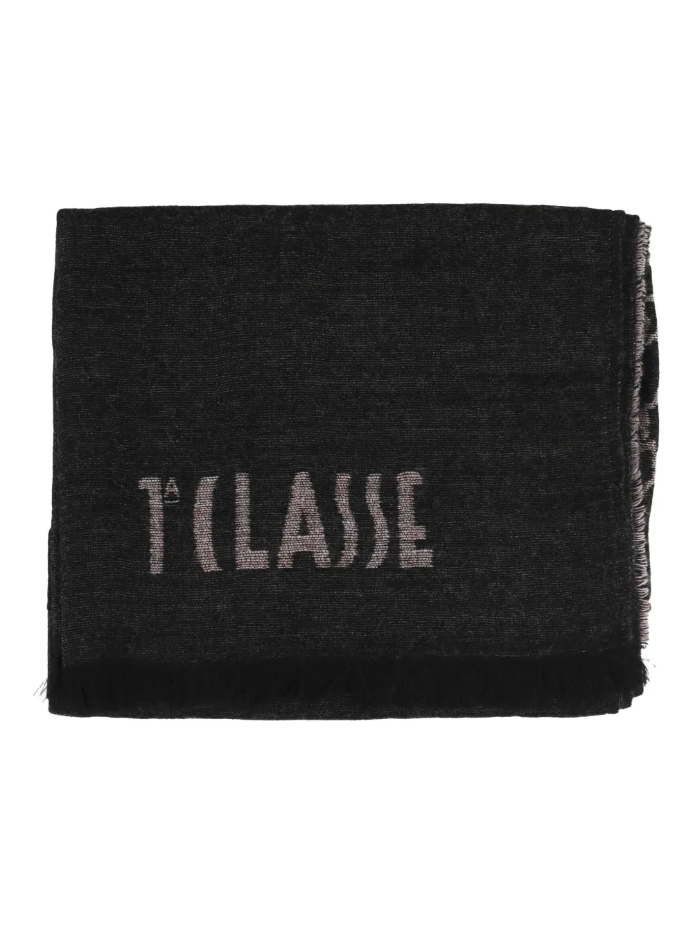 ALVIERO MARTINI 1° CLASSE black fringed scarf - Nero