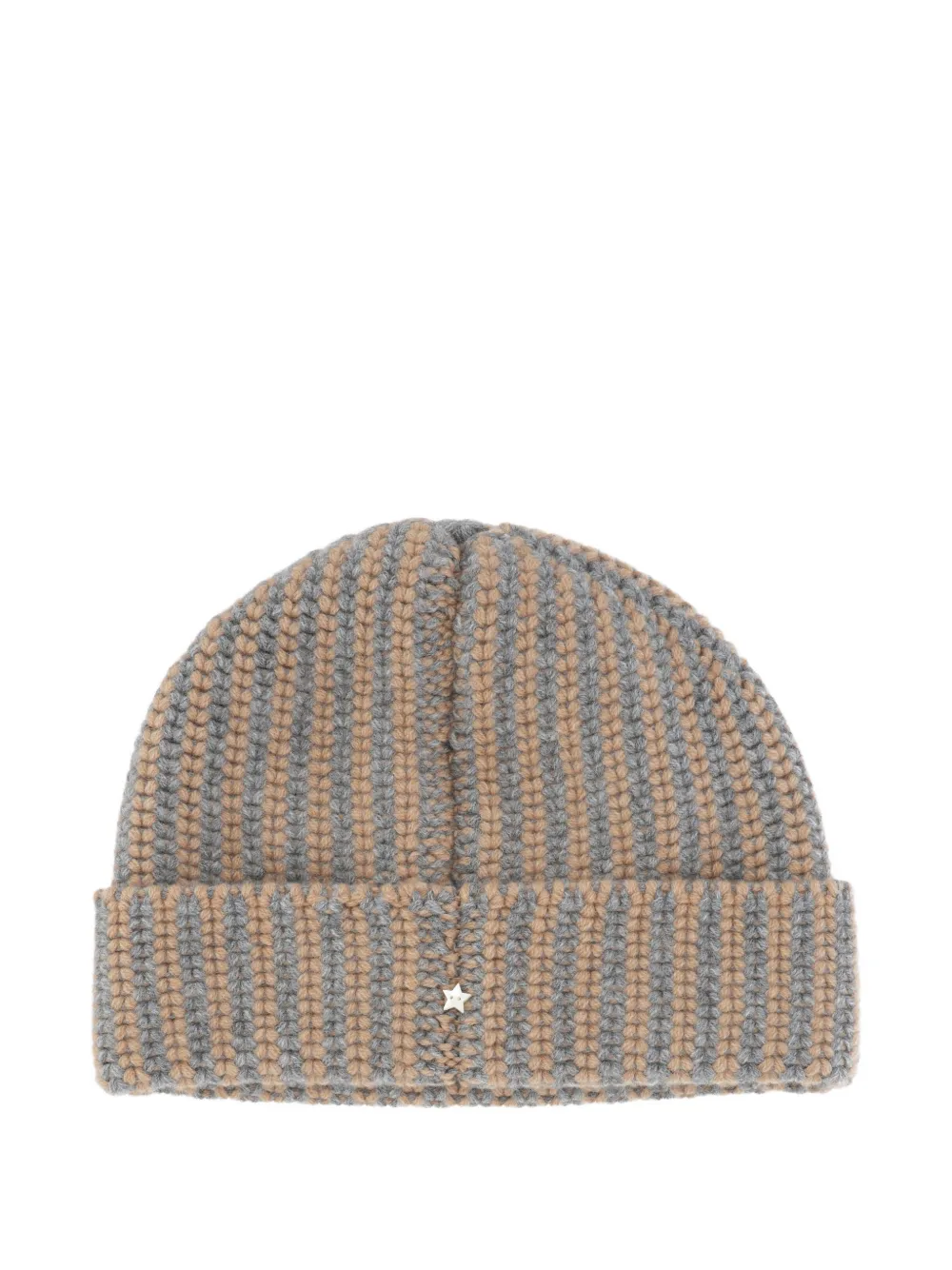 Lorena Antoniazzi star-detail pattern beanie hat | Grey | Image 1