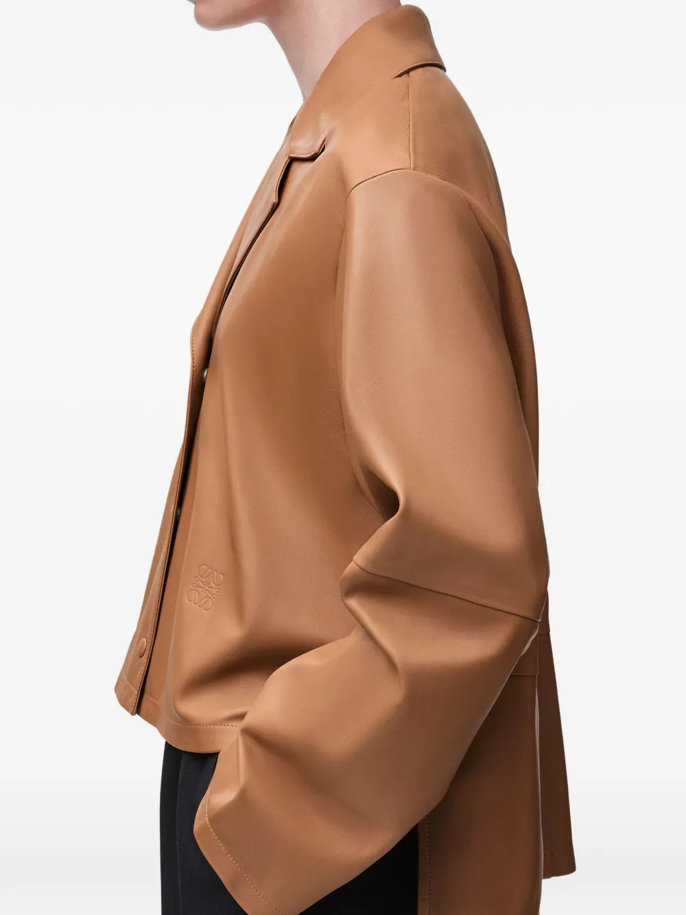 LOEWE Gelaagd blouse met Anagram-reliëf Bruin