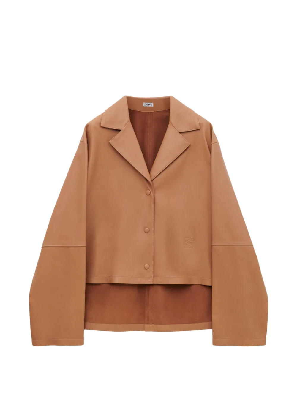 LOEWE Anagram-embossed layered shirt - Marrone