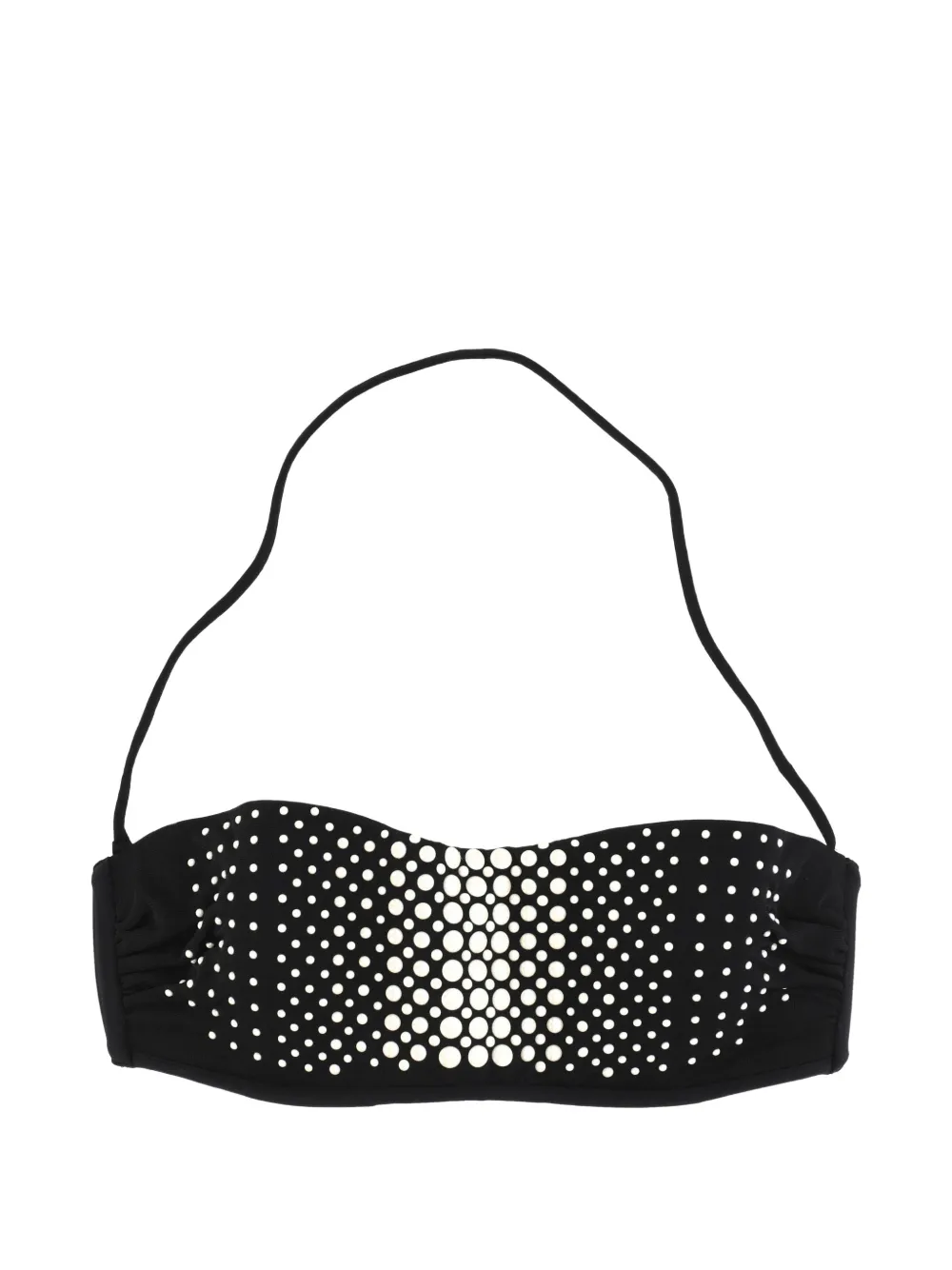 La Perla Polka-dot Bikini Top In Black