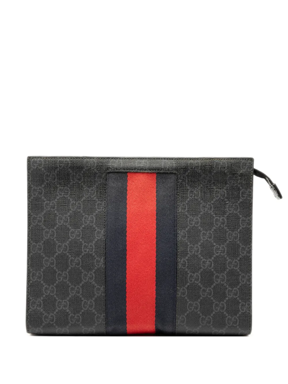 Gucci Pre-Owned 2000-2015 GG Supreme Web clutch bag - Nero