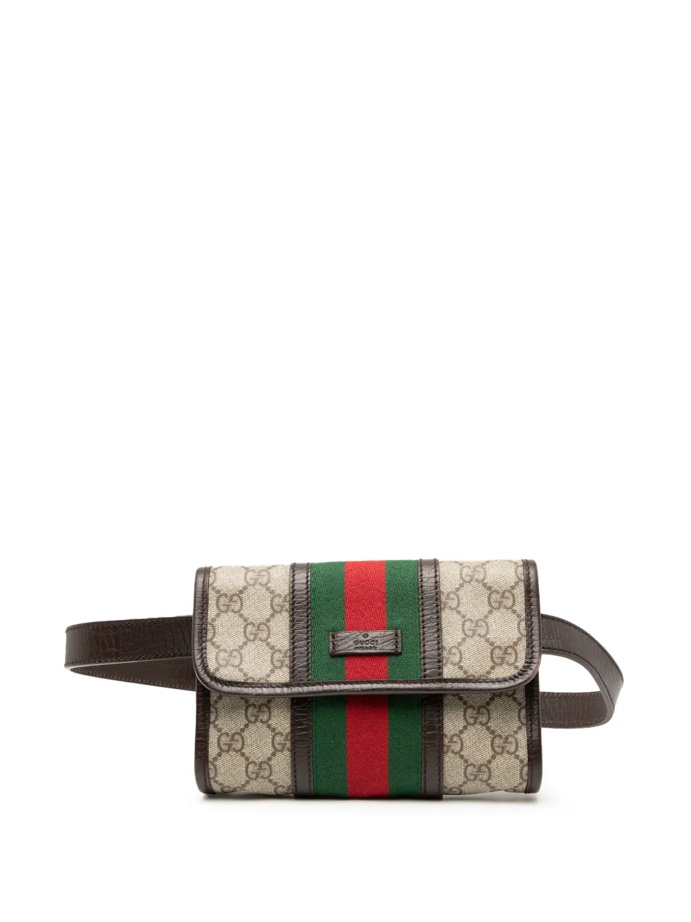 Gucci Pre-Owned 2000-2015 GG Supreme Web belt bag - Braun