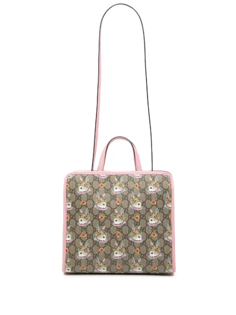 Gucci Pre-Owned 2016-2025 Yuko Higuchi GG Supreme Floral Rabbit satchel