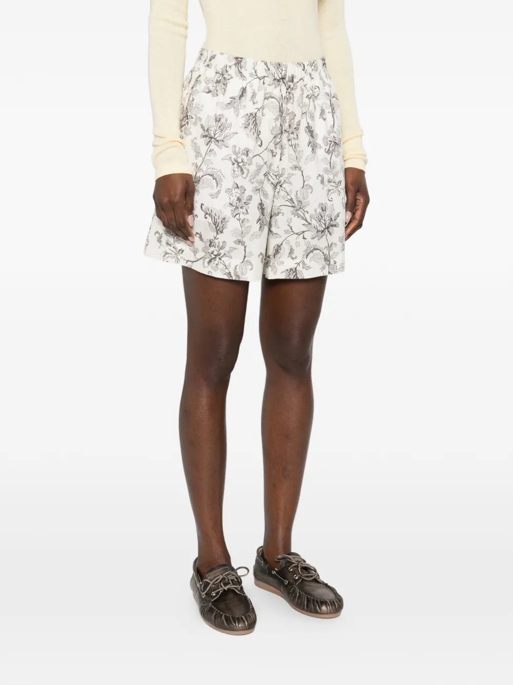  Golden Goose Floral-print Shorts - Neutrals 