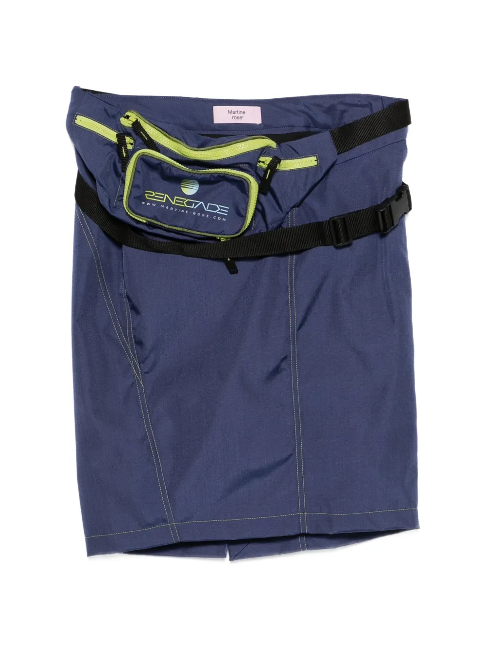 Martine Rose bumbag short skirt - Blu