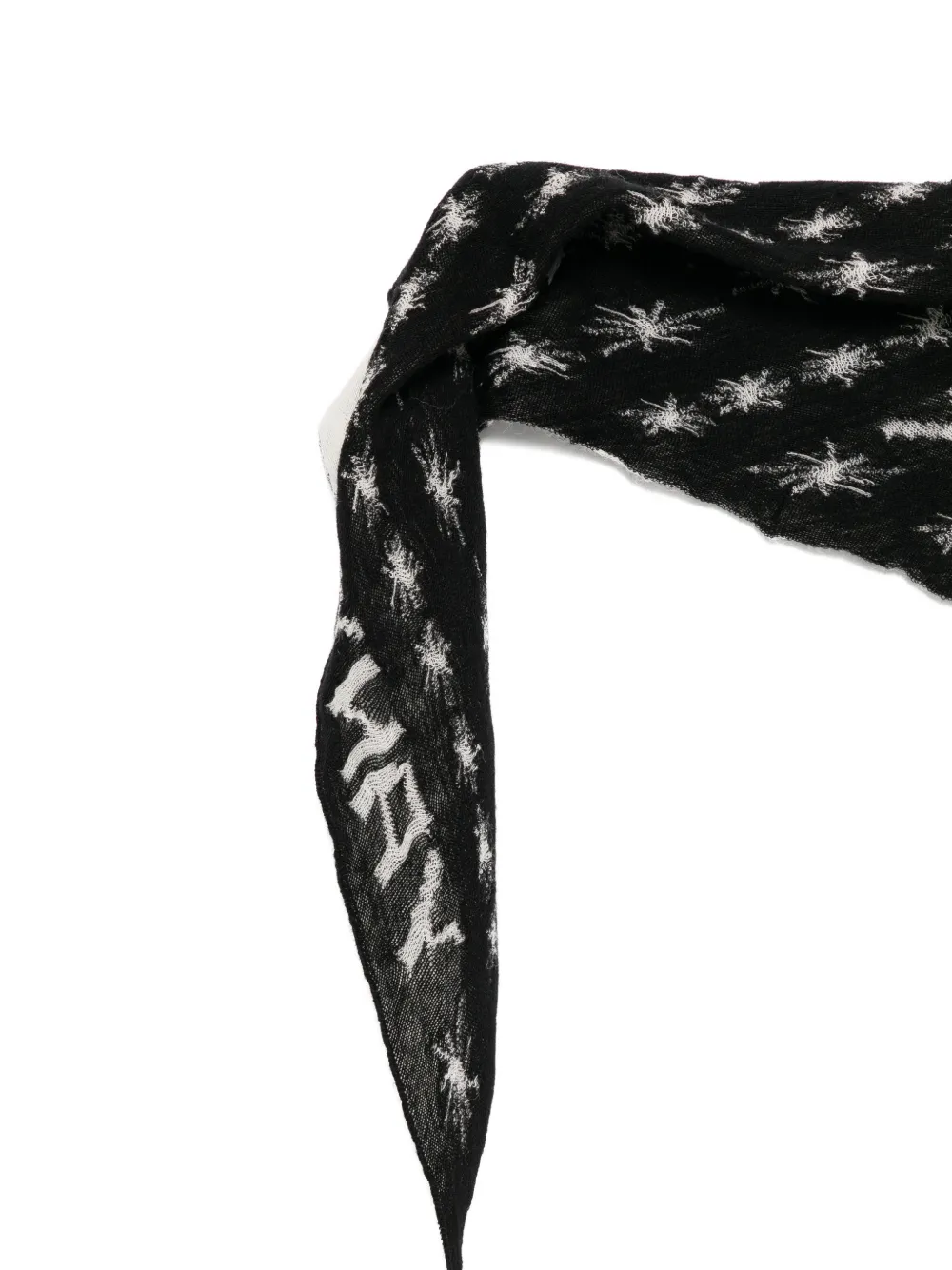 YANYAN KNITS starry-logo bandana - Zwart