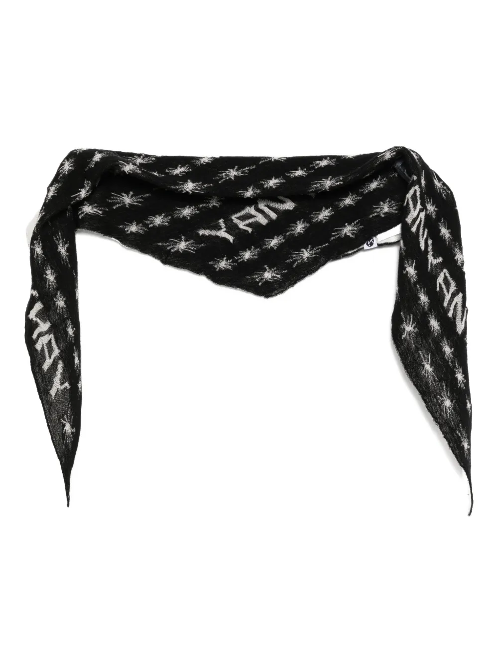 YANYAN KNITS starry-logo bandana - Schwarz