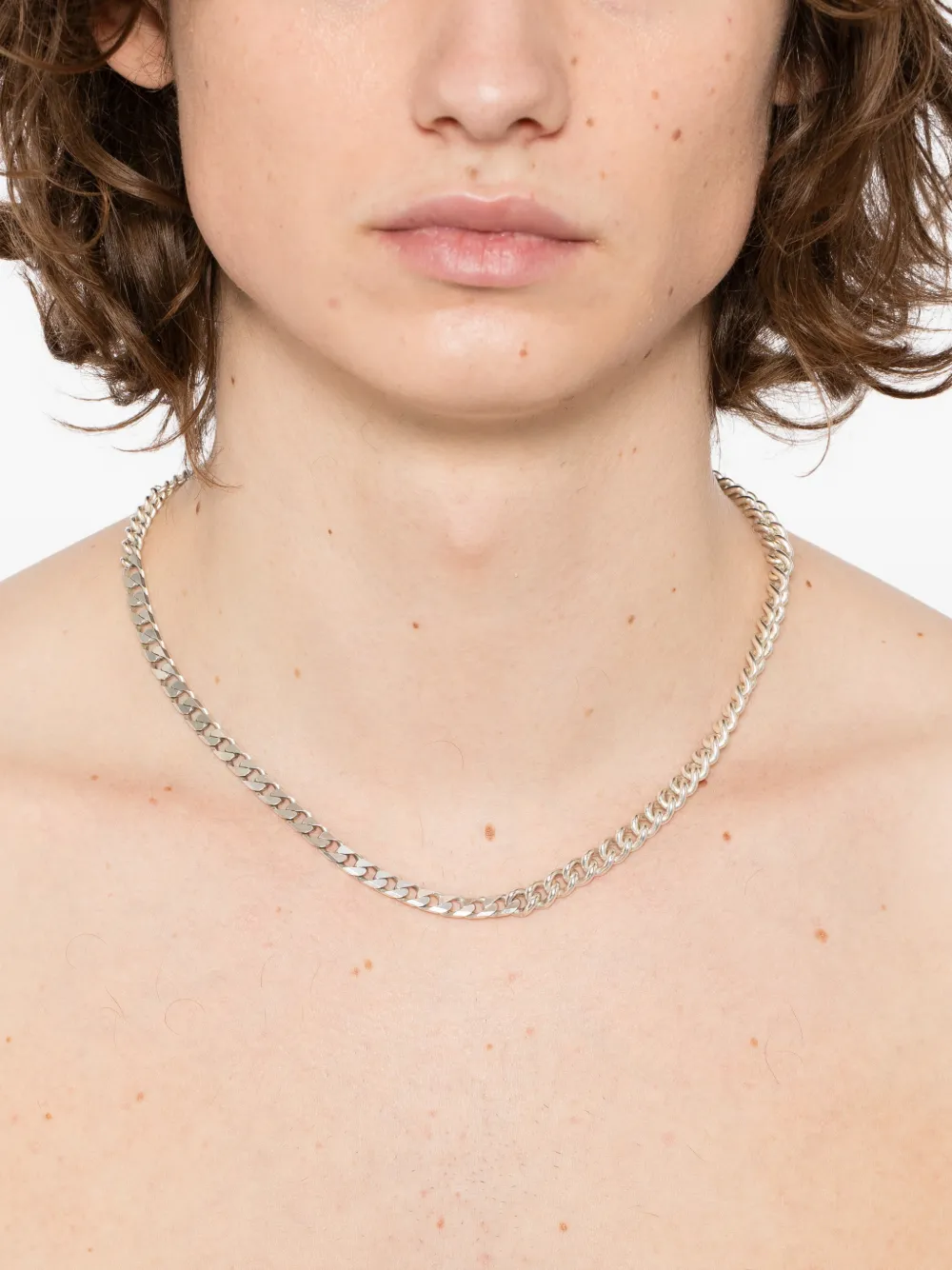 CC-Steding cable-link chain necklace - Argento