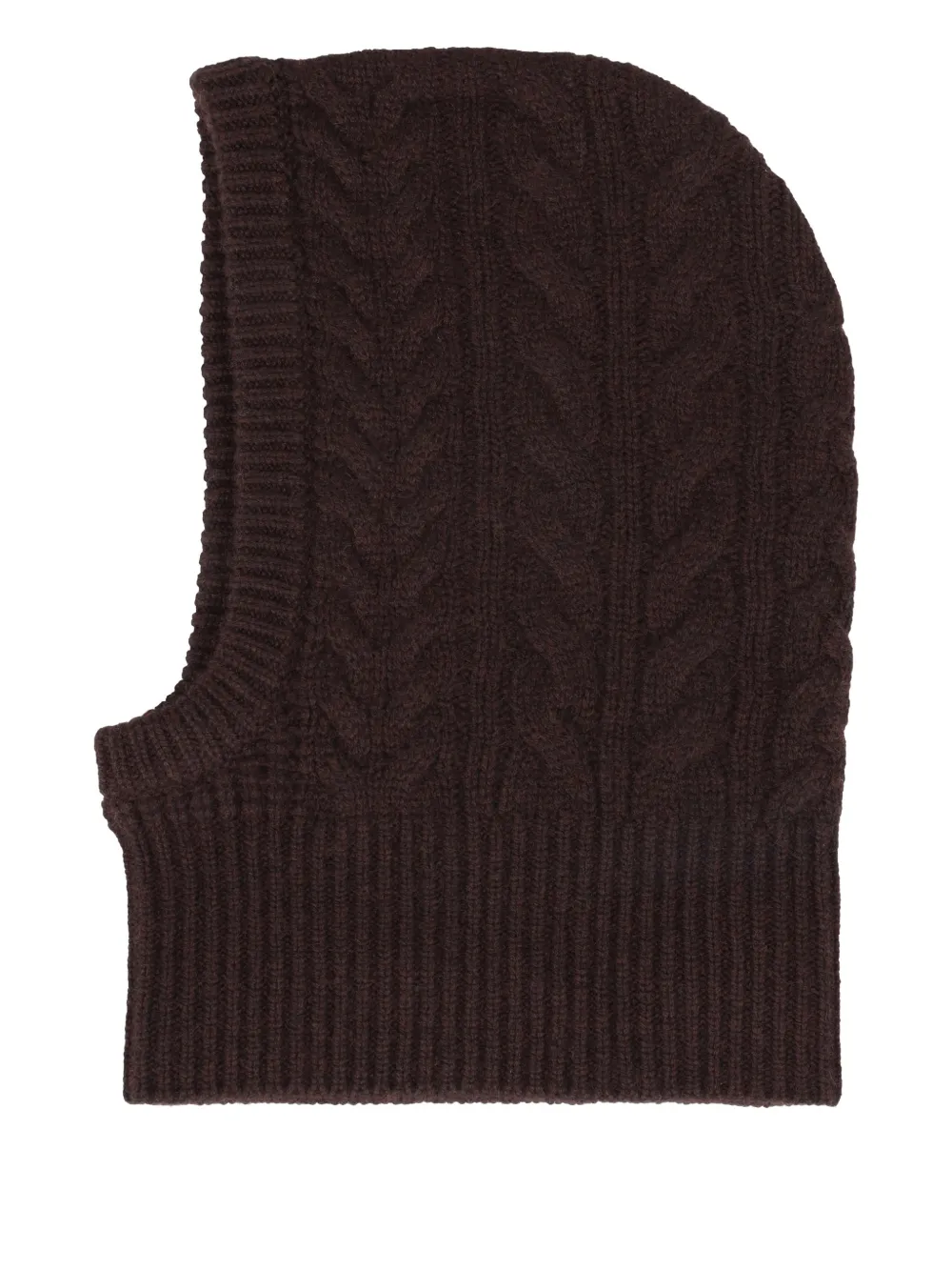 Lisa Yang braided knit balaclava - Bruin