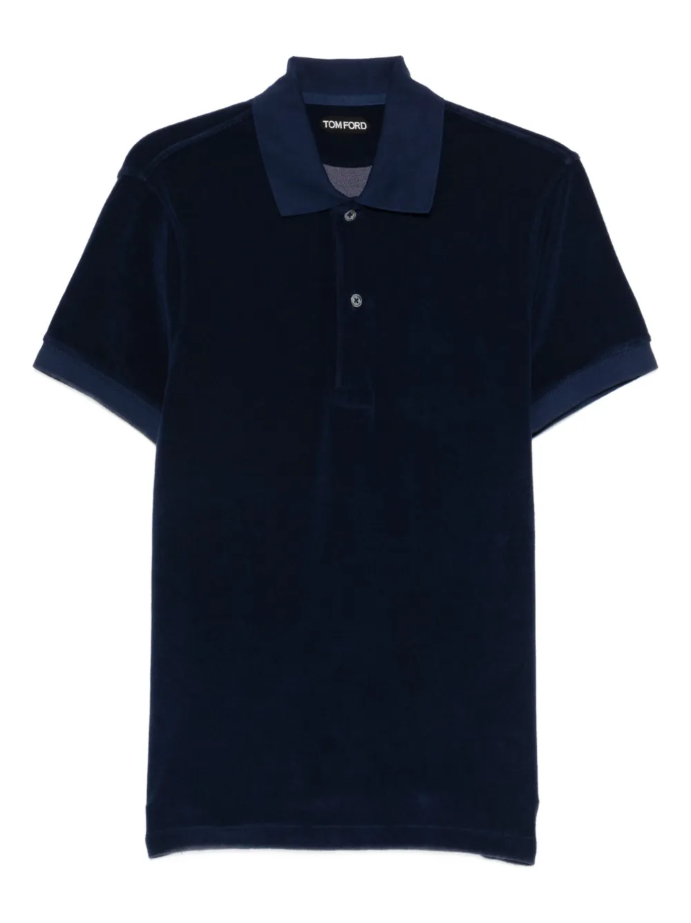 TOM FORD button knitted polo shirt - Blu