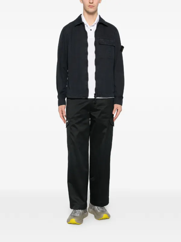 Stone Island ジップポケット シャツジャケット | ブルー | FARFETCH JP