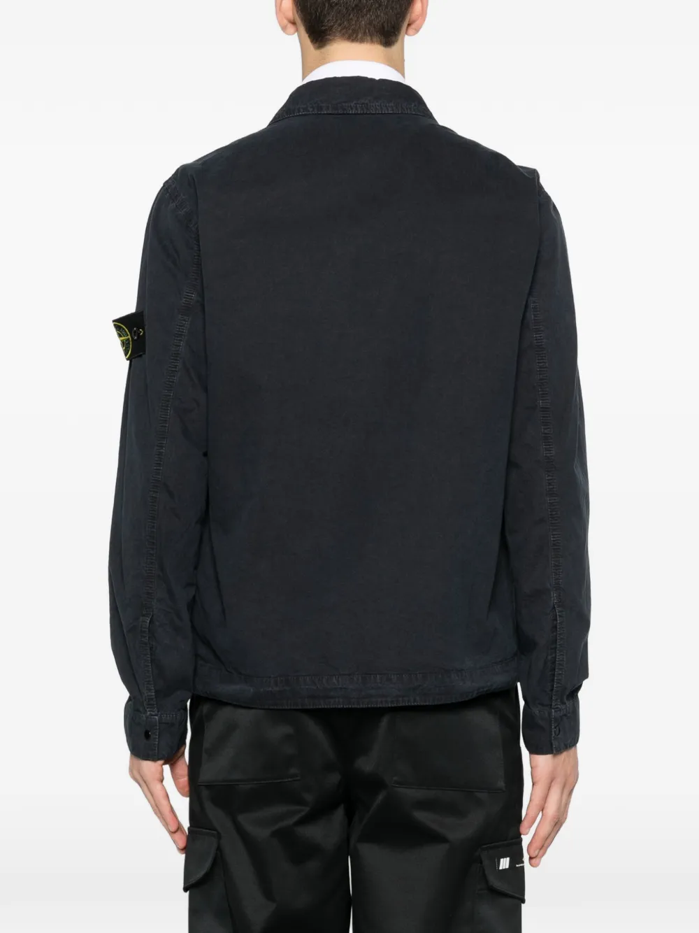 Stone Island Shirtjack met ritszak Blauw