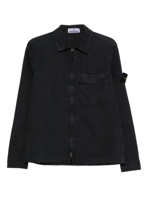 Stone Island ジップポケット シャツジャケット | ブルー | FARFETCH JP