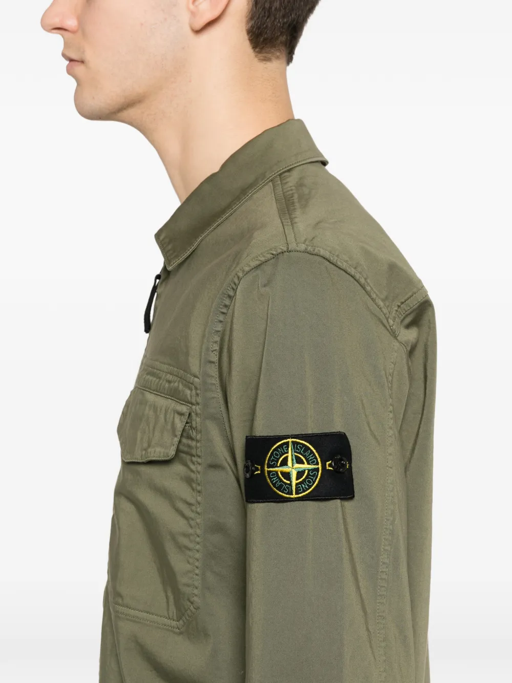 Stone Island Overhemd met ritszak Groen