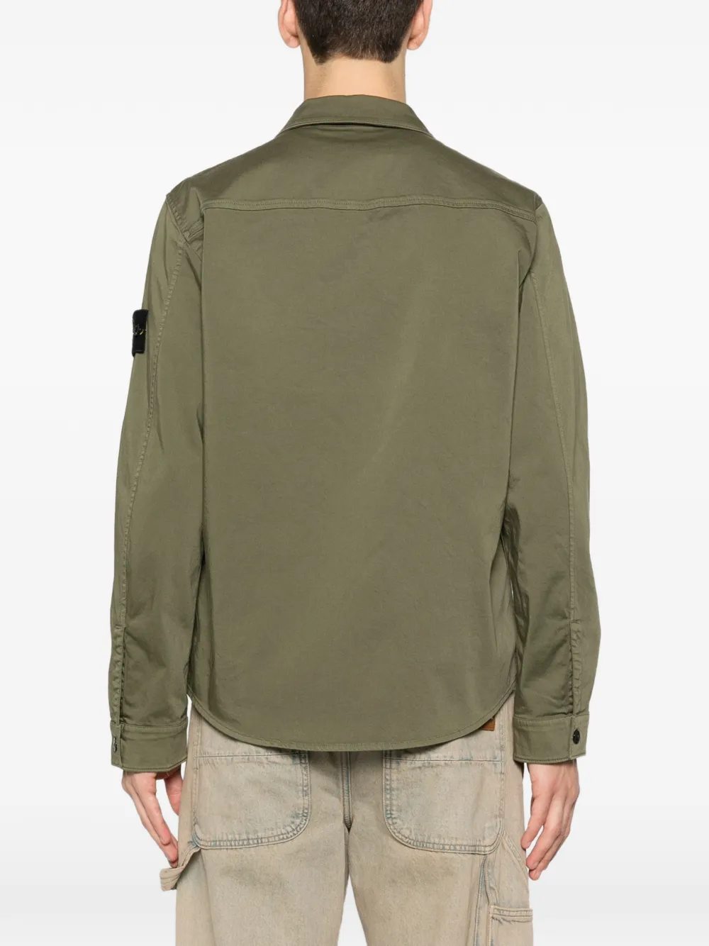 Stone Island Overhemd met ritszak Groen