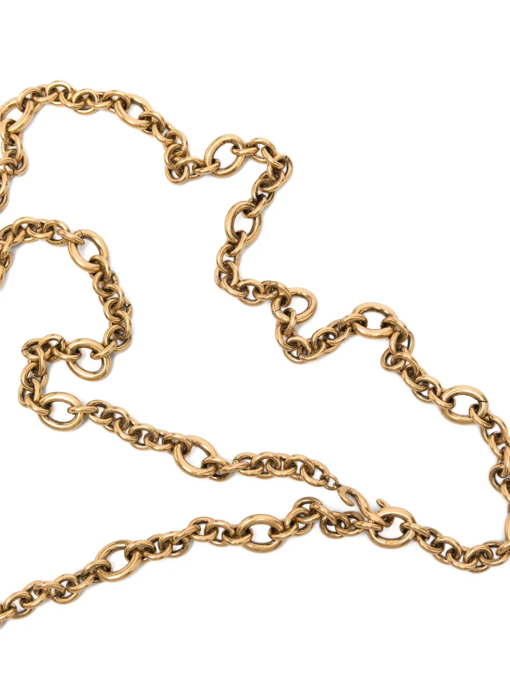 Saint Laurent Kettingriem met logo-bedel Goud
