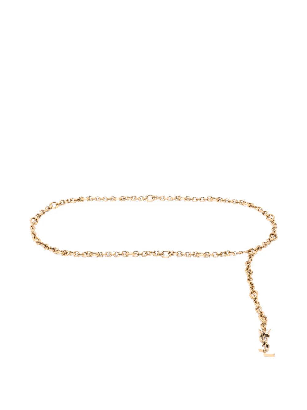 Saint Laurent logo-detail chain belt - Gold