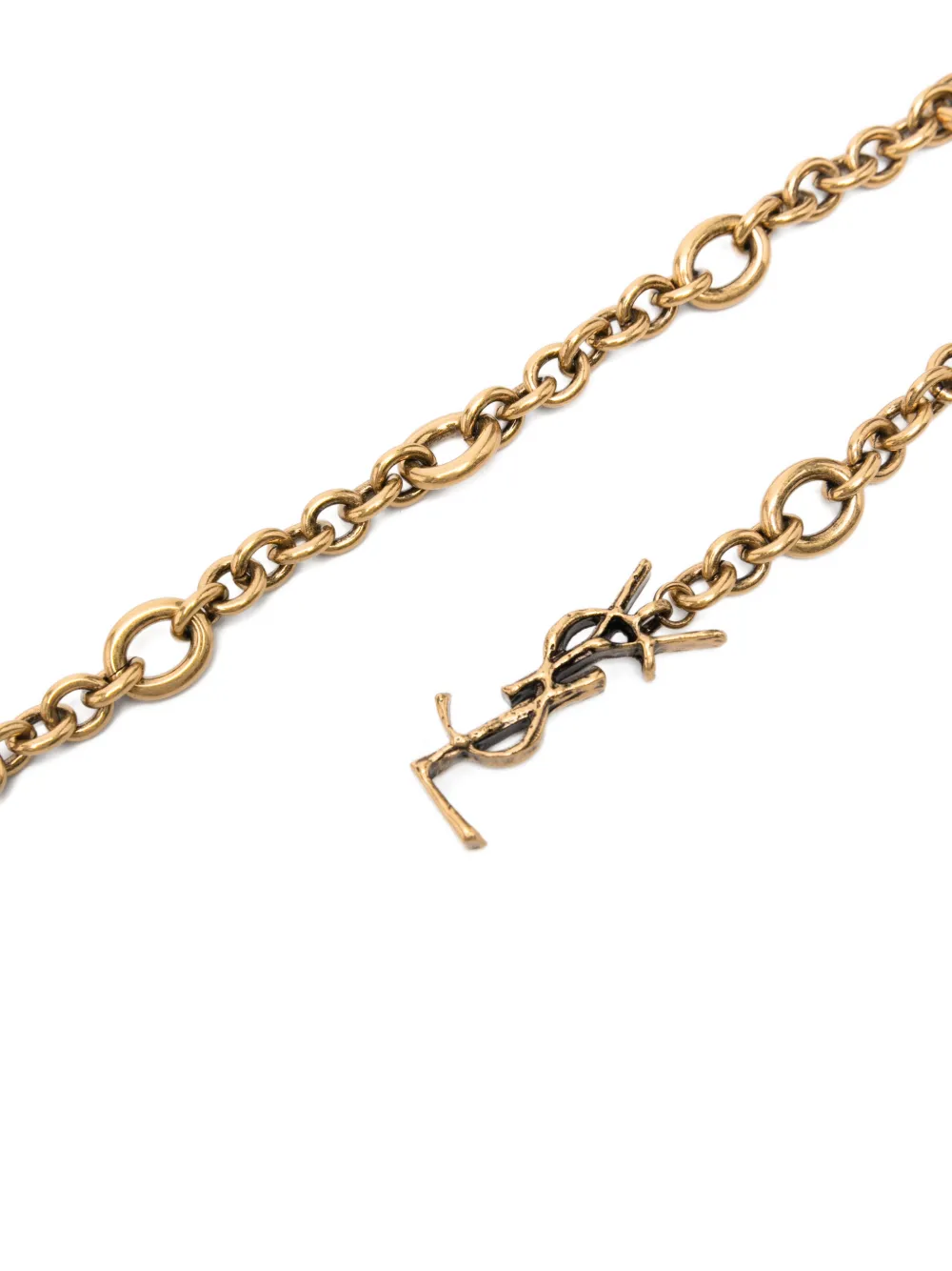 Saint Laurent Kettingriem met logo-bedel Goud