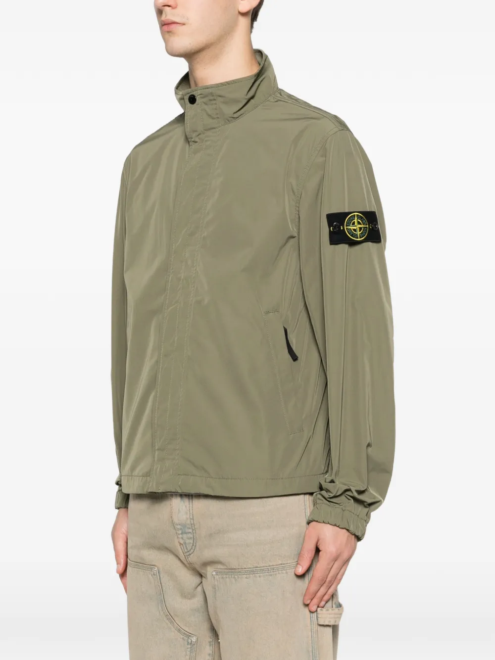 Stone Island Jack met logopatch Groen