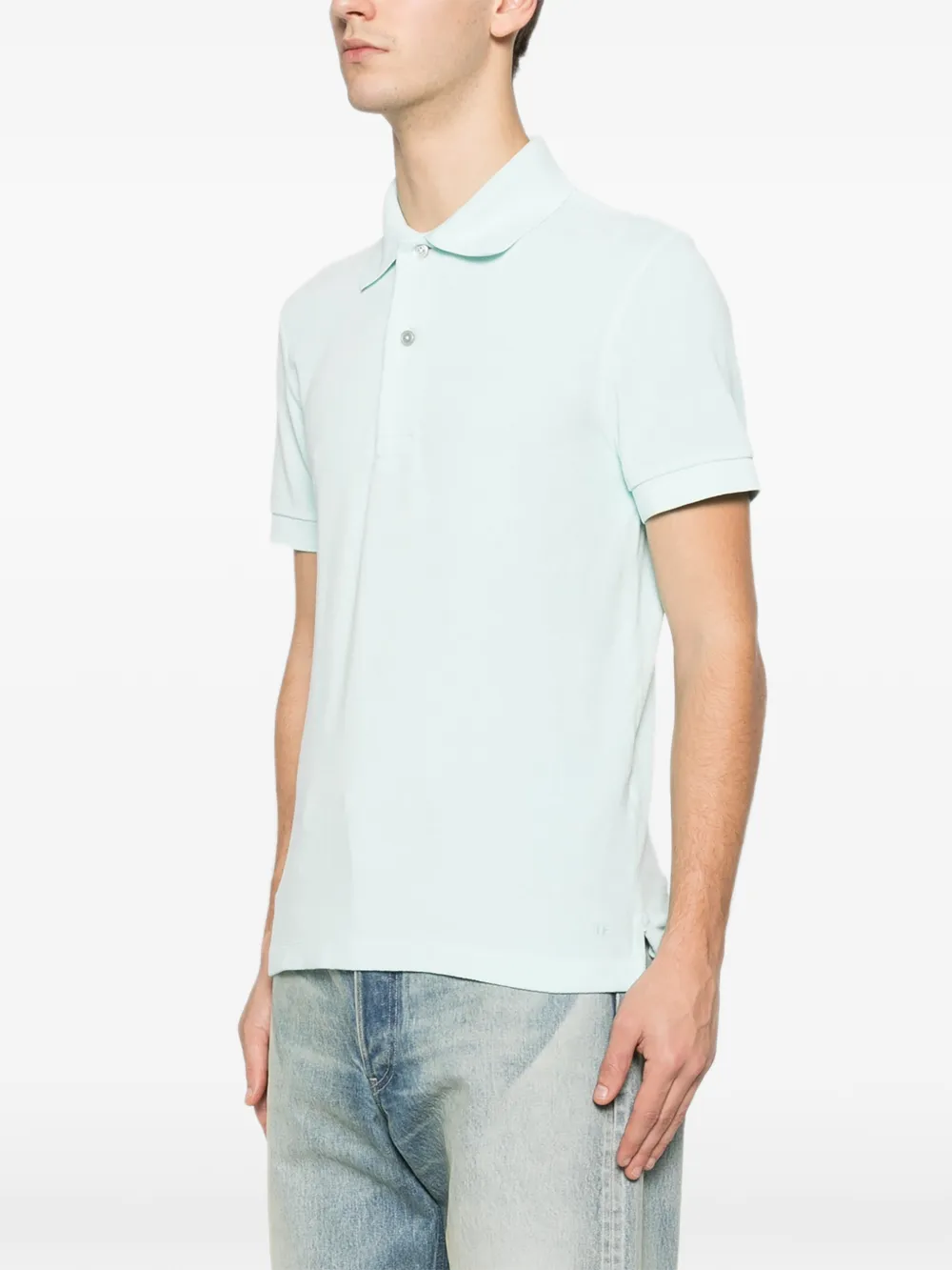  Tom Ford Button Polo Shirt - Blue 