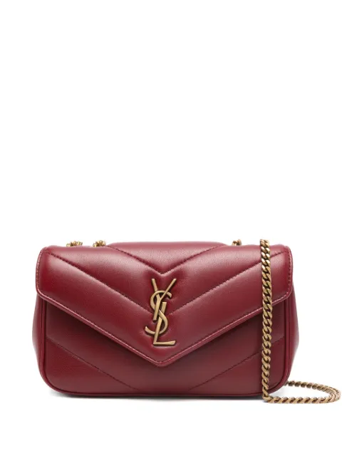Saint Laurent Bolsa Loulou mini matelassê chevron com logo