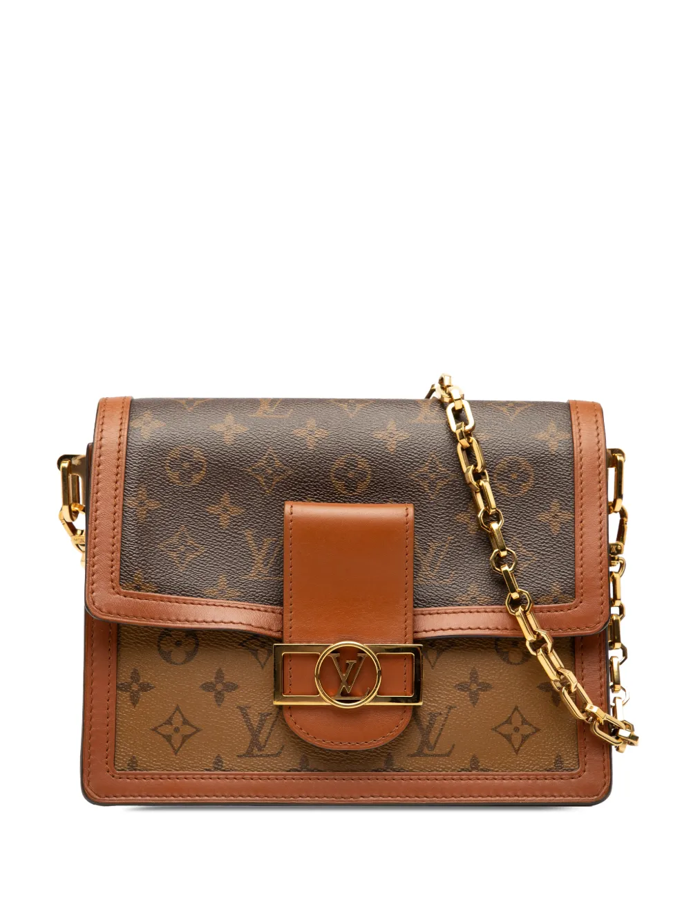 Louis Vuitton Pre-Owned 2019 Monogram Reverse Dauphine MM satchel - Marrone