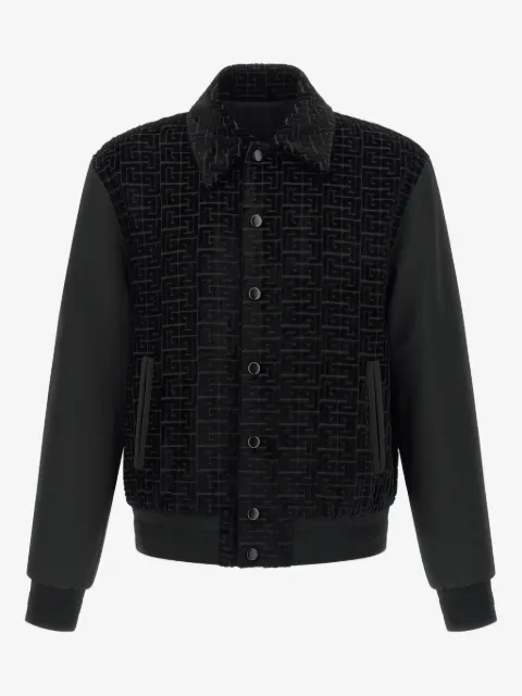 Balmain ロゴパターン ボンバージャケット