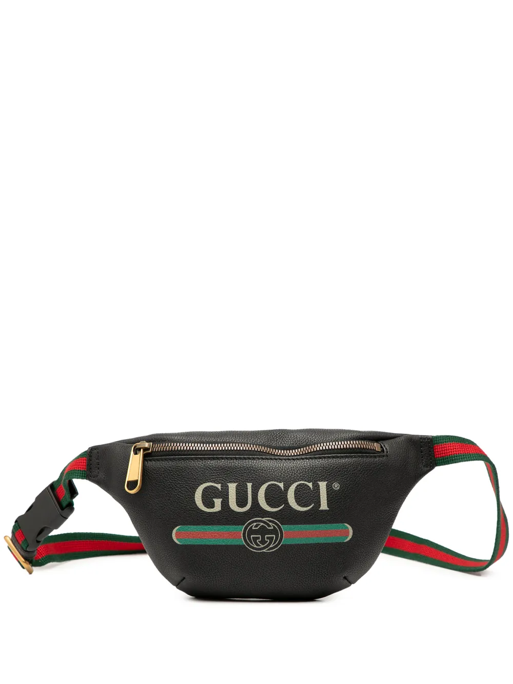 Gucci Pre-Owned 2000-2015 Small Grained Calfskin Logo belt bag - Schwarz