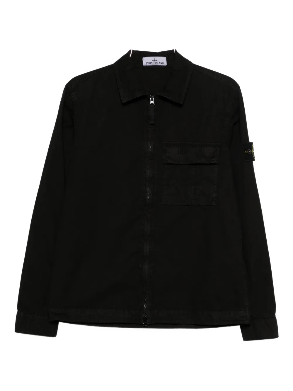 Stone Island zip pocket shirt jacket - Nero