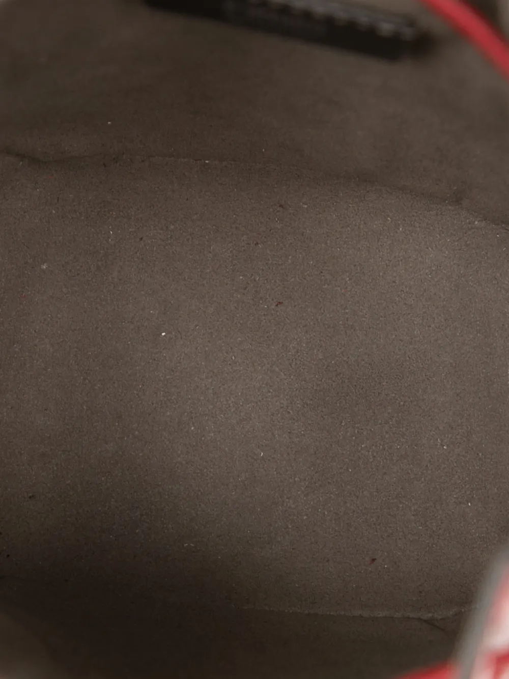 Pre-owned Fendi 2018 Mini Zucca Embossed Leather Mon Tresor Bucket Bag Satchel In Red