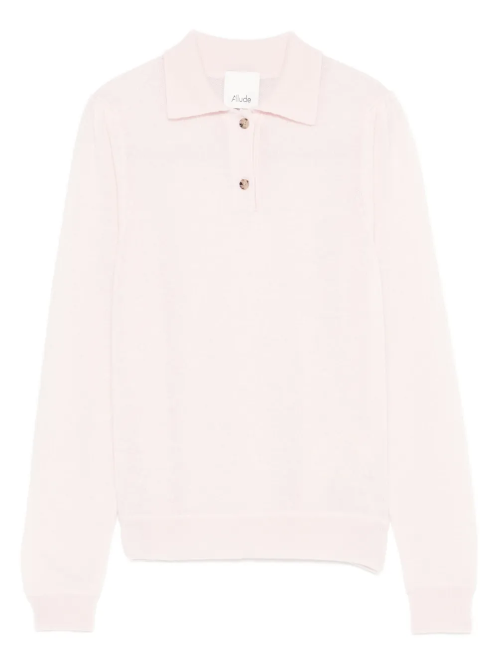 Allude button-fastening polo shirt - Rosa