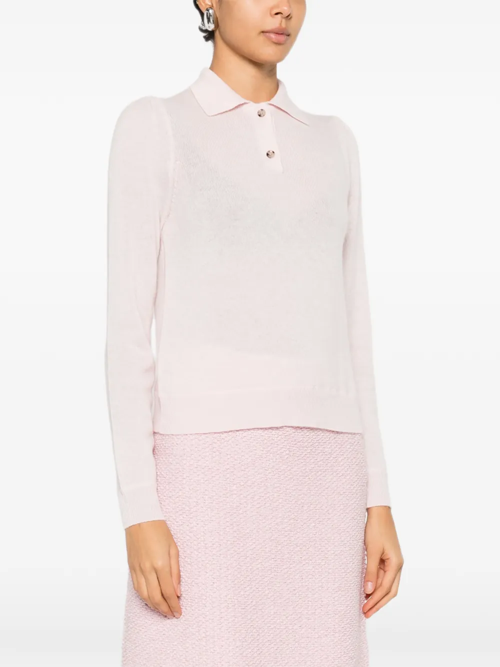  Allude Button-fastening Polo Shirt - Pink 