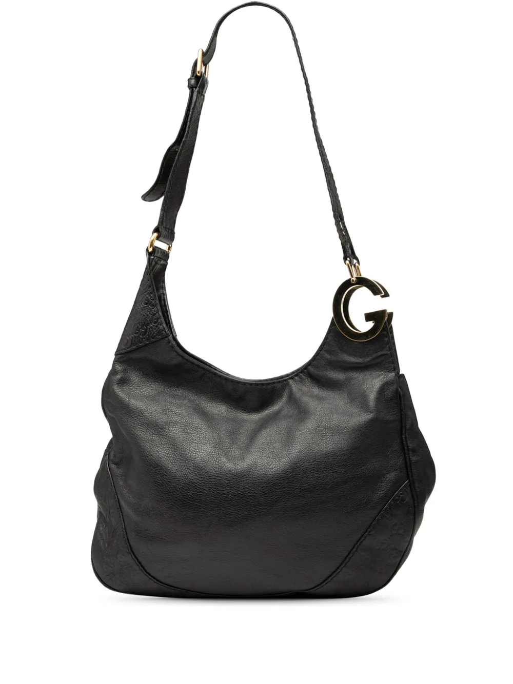 Gucci Pre-Owned 2000-2015 Guccissima Trimmed Leather Charlotte crossbody bag - Nero