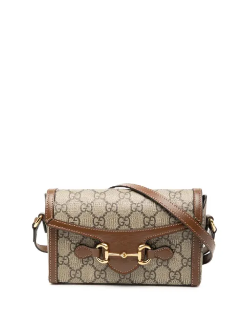 Gucci Pre-Owned 2016-2025 Mini GG Supreme Horsebit 1955 crossbody bag