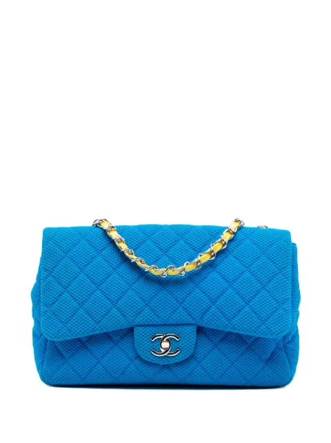 CHANEL Pre-Owned bolso de hombro Single Flap mediano acolchado con perforaciones 2009-2010