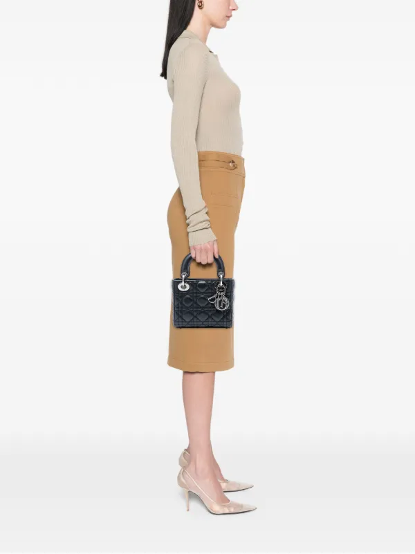 Christian Dior Pre-Owned 2015 Mini Iridescent Lambskin Cannage