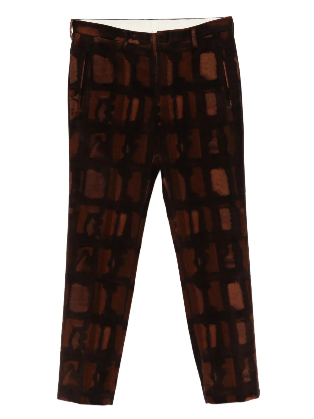 Romeo Gigli Pre-Owned Pantaloni a fantasia anni '90 - Marrone