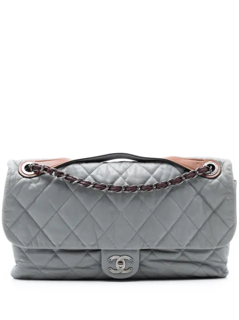 CHANEL Pre-Owned 2010-2011 Jumbo Iridescent Calfskin In The Mix Flap satchel