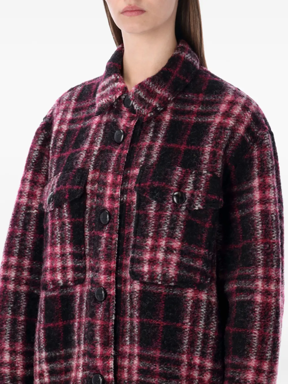  Marant étoile Checked Overshirt - Black 