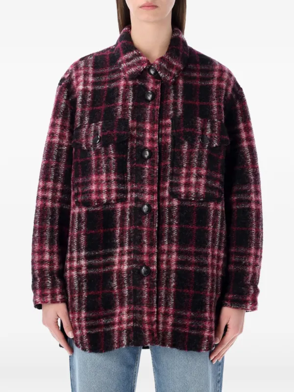 Marant Étoile Checked Overshirt in Black
