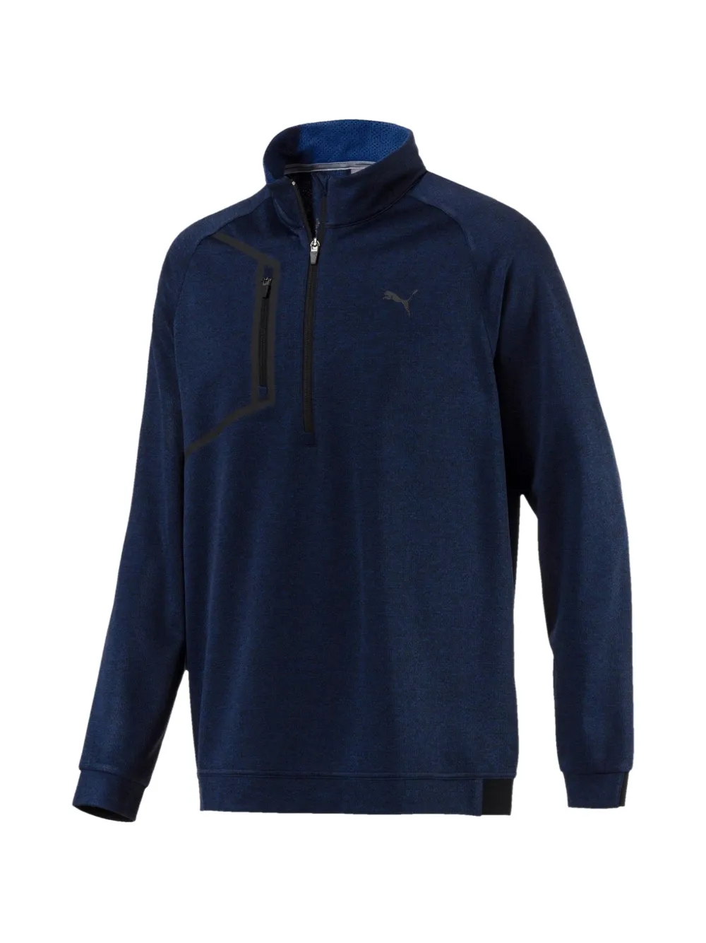 PUMA T-shirt Envoy con mezza zip - Blu