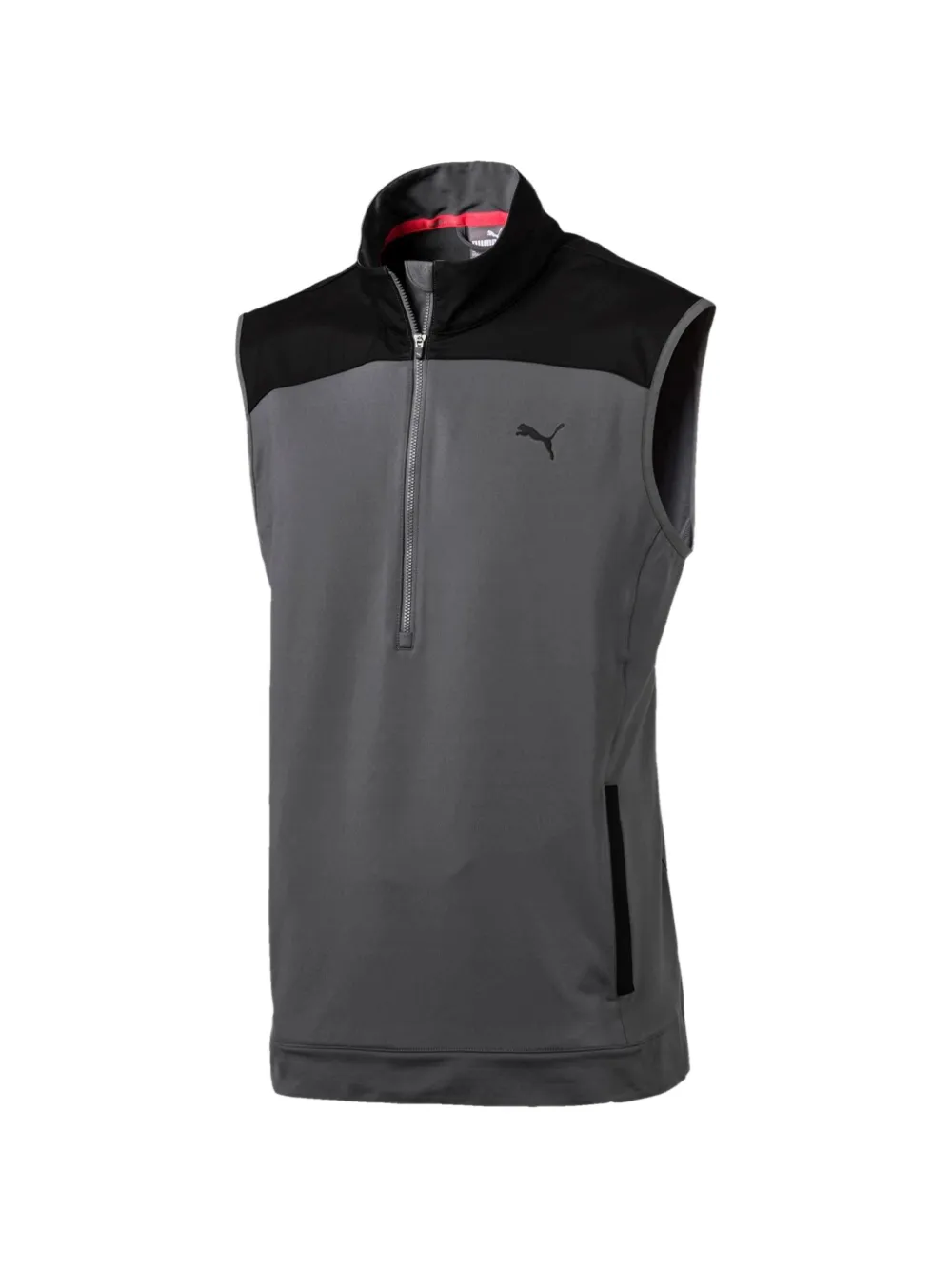 Puma Half-zip Vest In Gray