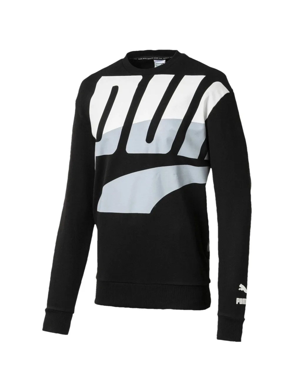 PUMA T-shirt Loud Pack girocollo a maniche lunghe - Nero