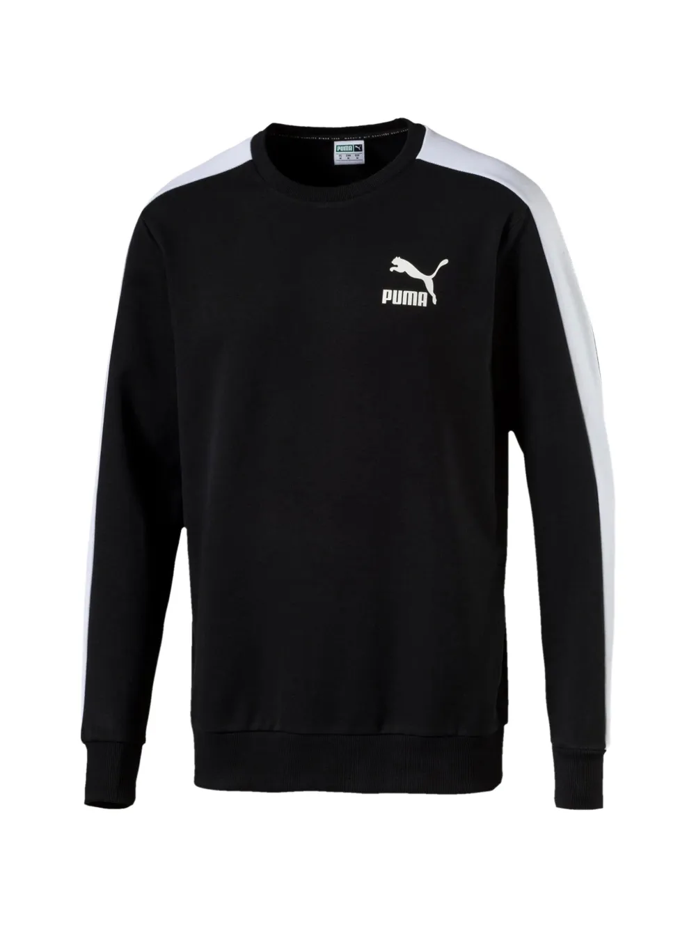 PUMA Felpa girocollo con logo - Nero
