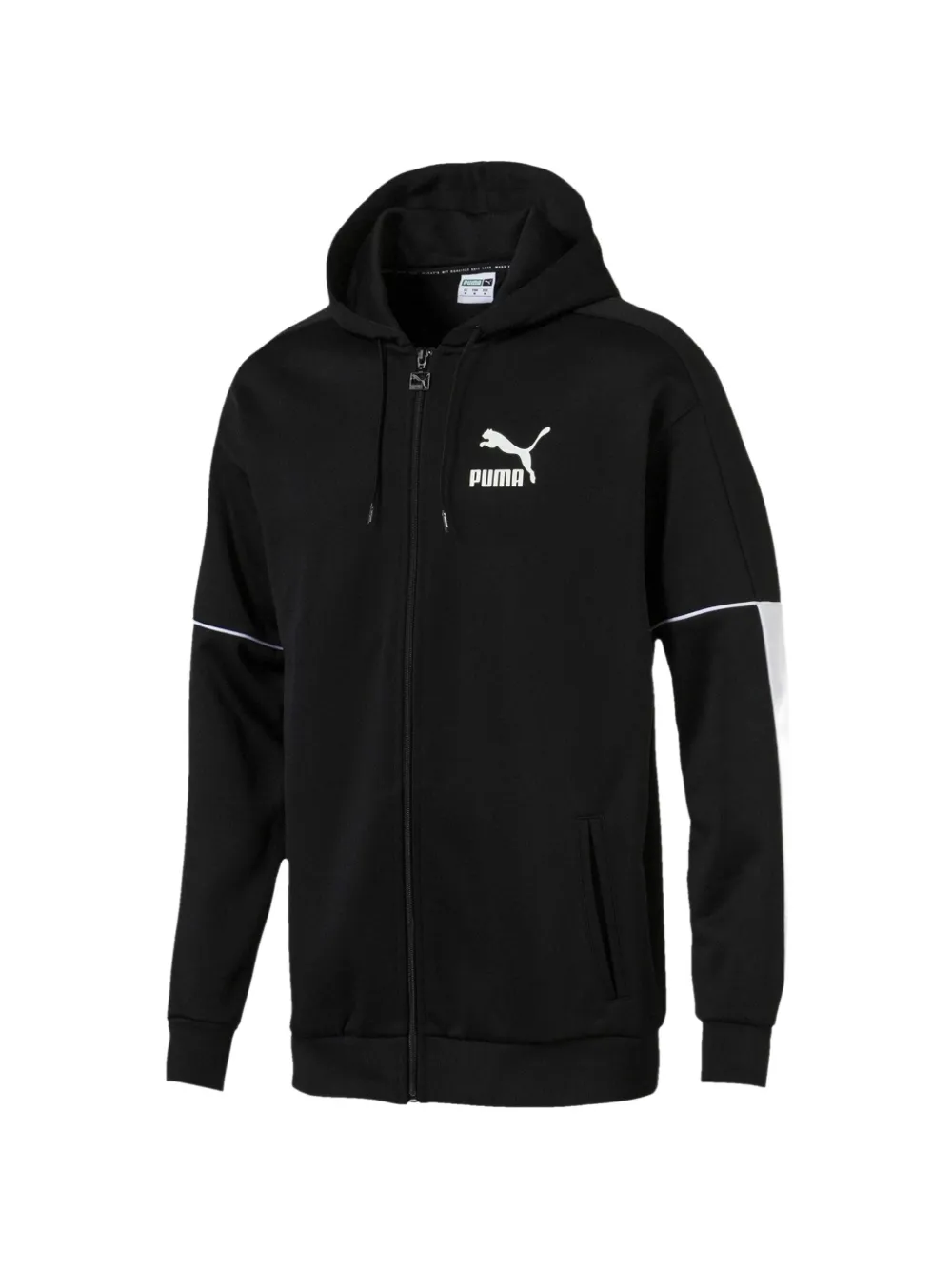 PUMA Felpa con cappuccio e zip - Nero